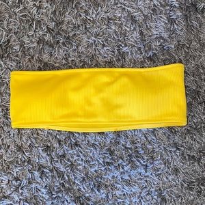 Strapless Yellow Bikini Top